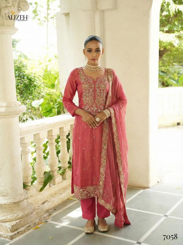 Alizeh 7058 To 7061 catalog desginer wedding kurtis