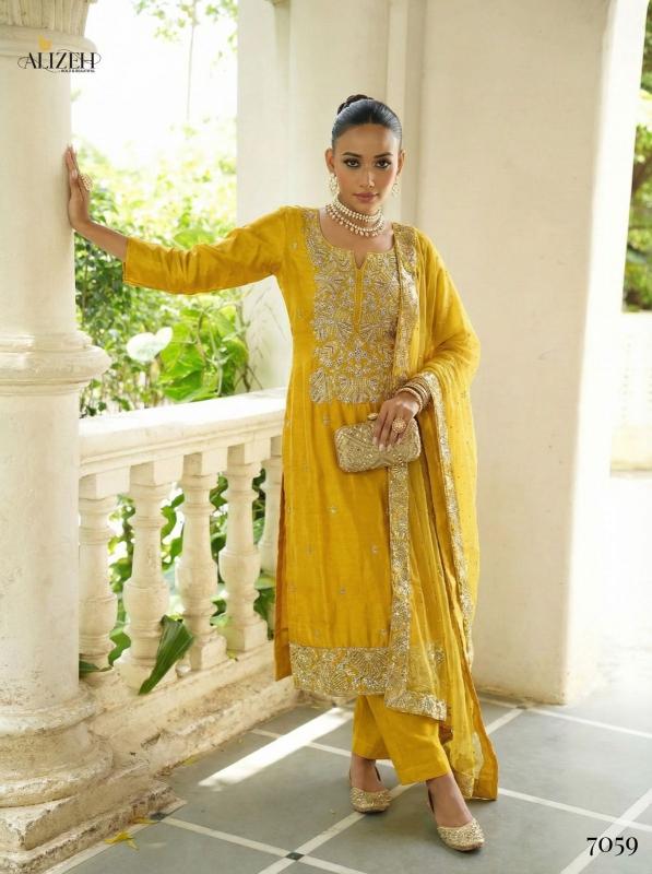 Alizeh 7058 To 7061 catalog desginer wedding kurtis
