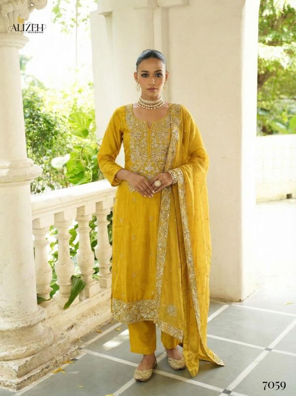 Alizeh 7058 To 7061 catalog desginer wedding kurtis