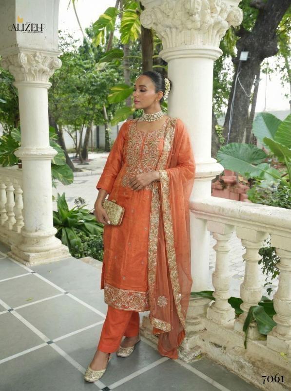 Alizeh 7058 To 7061 catalog desginer wedding kurtis