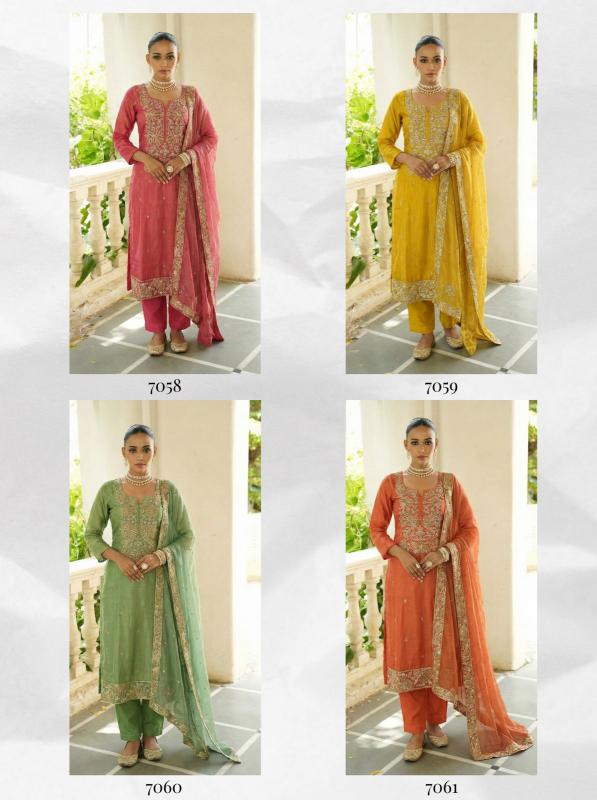Alizeh 7058 To 7061 catalog desginer wedding kurtis
