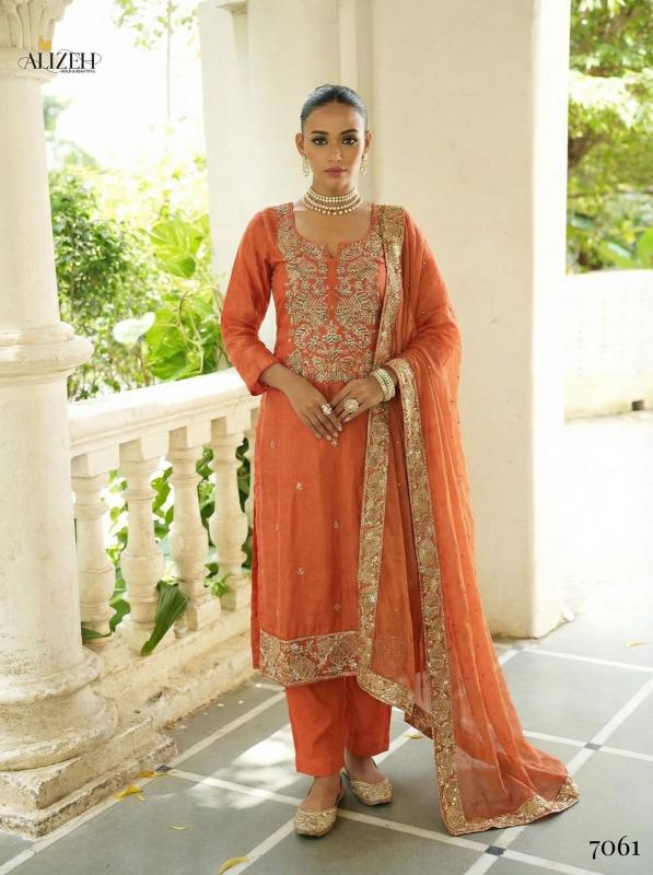 Alizeh 7058 To 7061 catalog desginer wedding kurtis