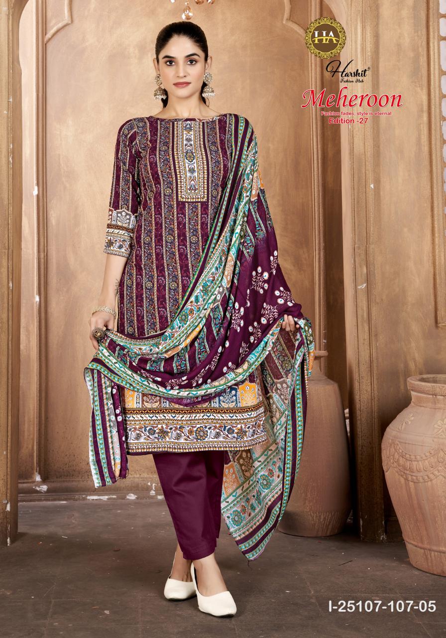 Alok Meheroon vol 27 catalog wholesale dress material market in jetpur