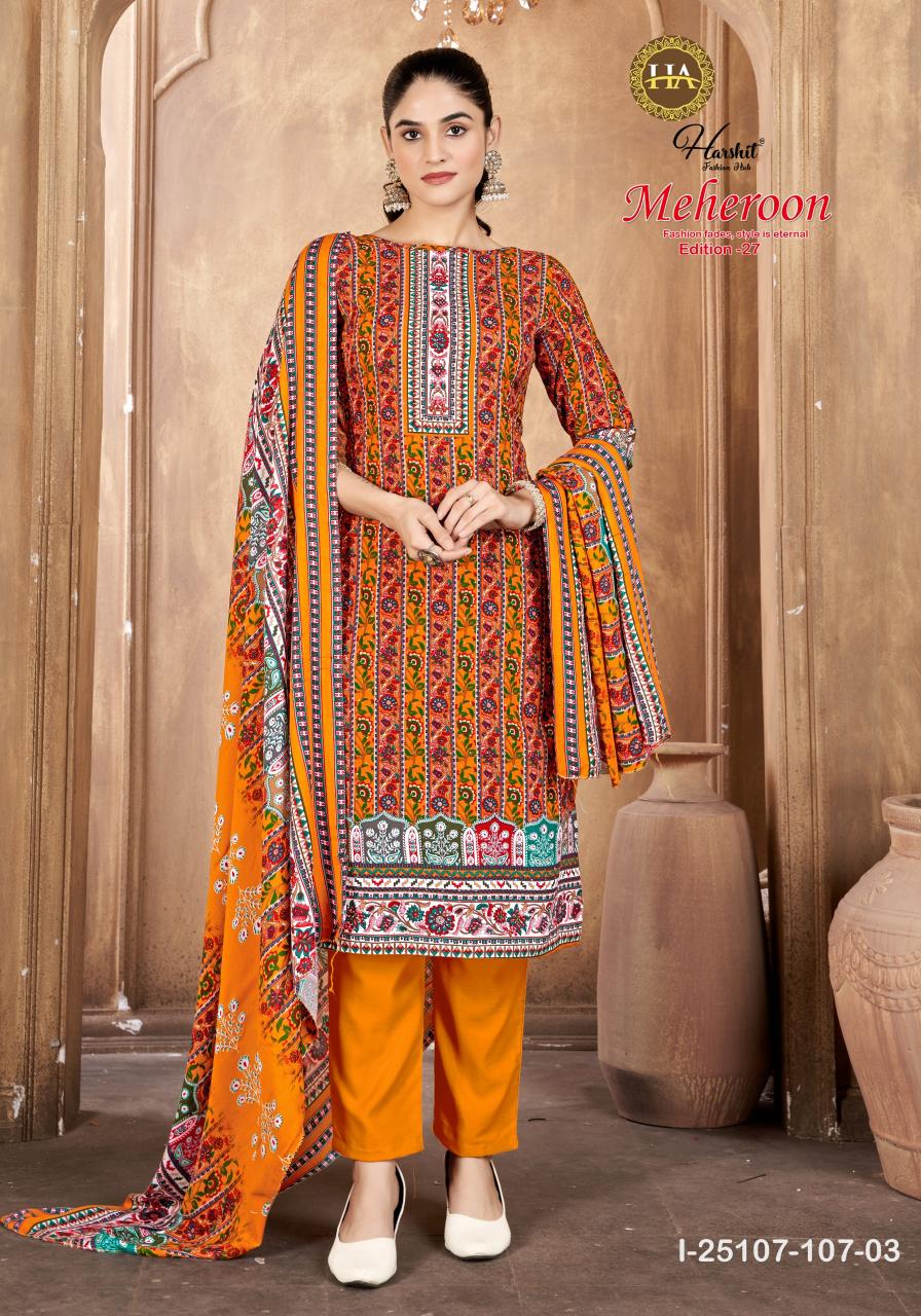 Alok Meheroon vol 27 catalog wholesale dress material market in jetpur