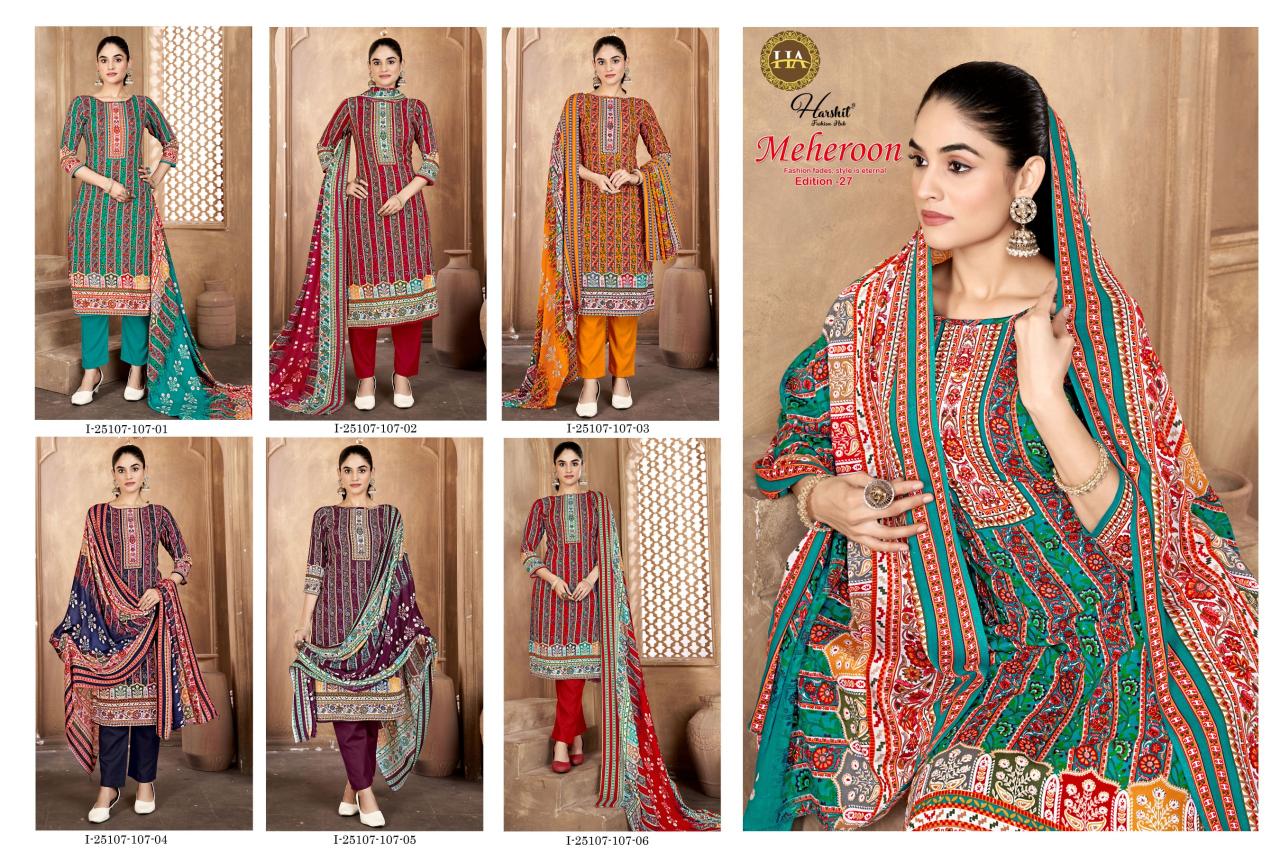 Alok Meheroon vol 27 catalog wholesale dress material market in jetpur