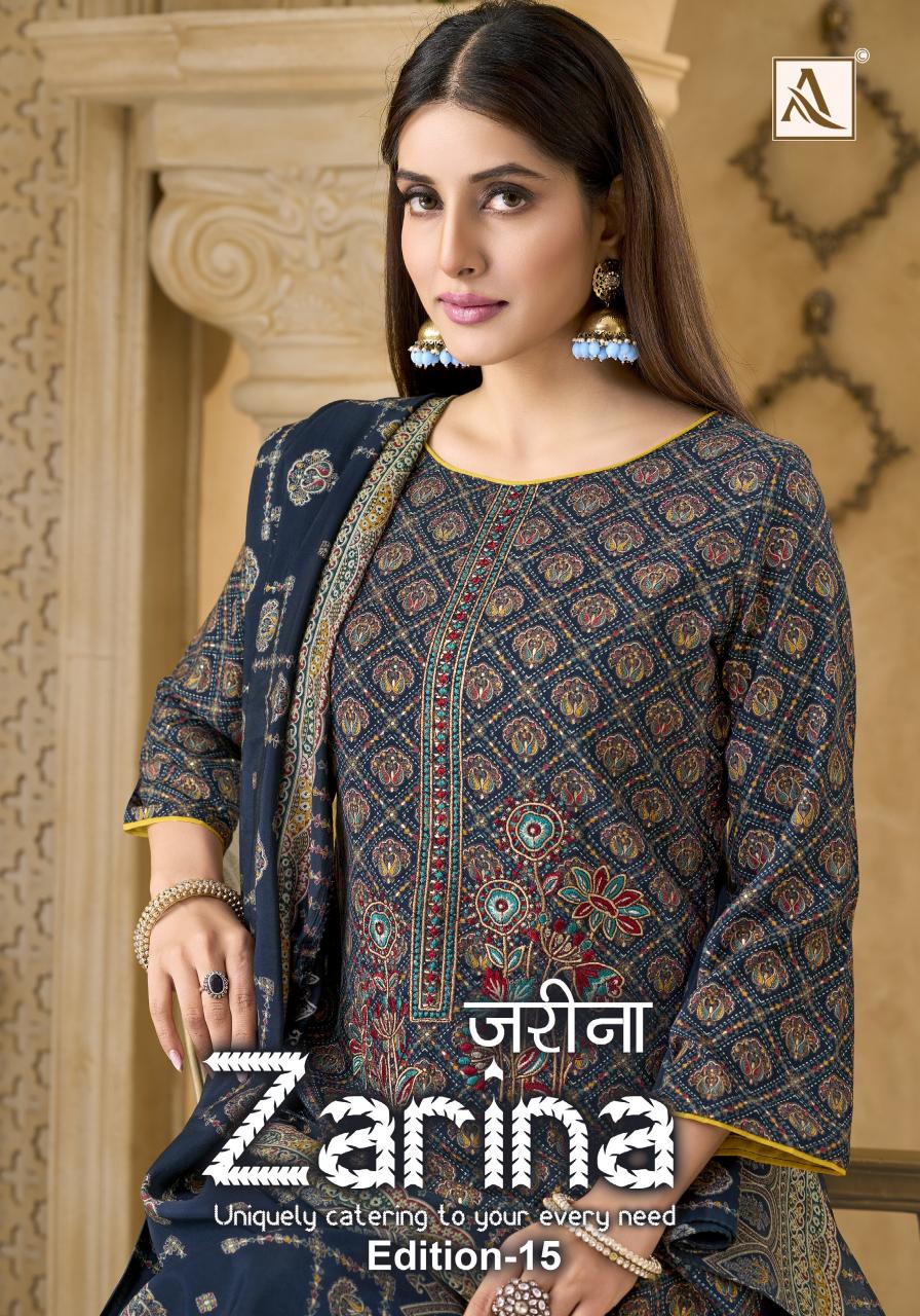 Alok Zarina Vol 15 catalog wholesale dress material shop in general bazar