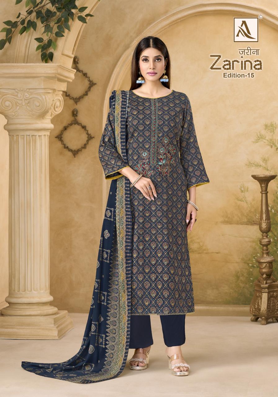 Alok Zarina Vol 15 catalog wholesale dress material shop in general bazar