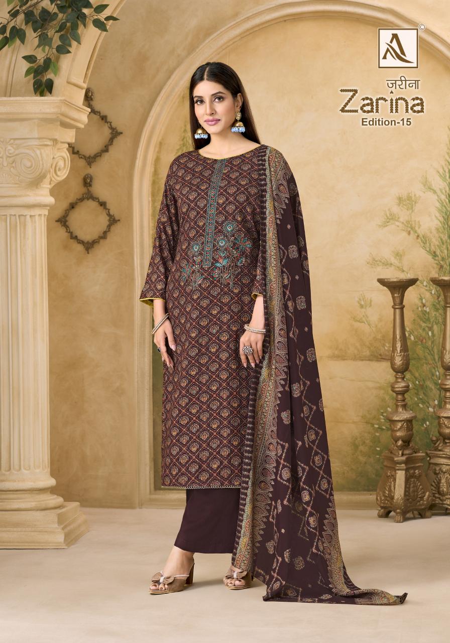 Alok Zarina Vol 15 catalog wholesale dress material shop in general bazar