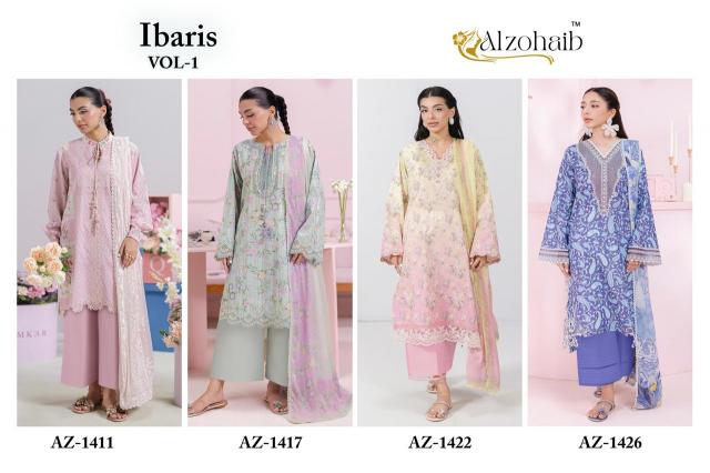 Alzohaib Az Ibaris vol 1 catalog Cotton Dupatta pakistani suits catalog in surat