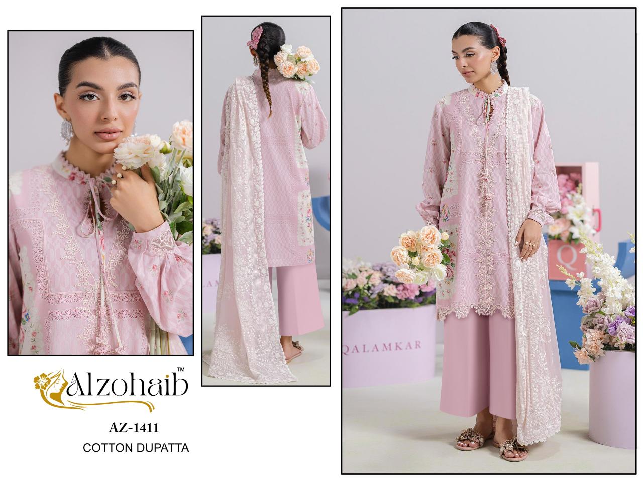 Alzohaib Az Ibaris vol 1 catalog Cotton Dupatta pakistani suits catalog in surat