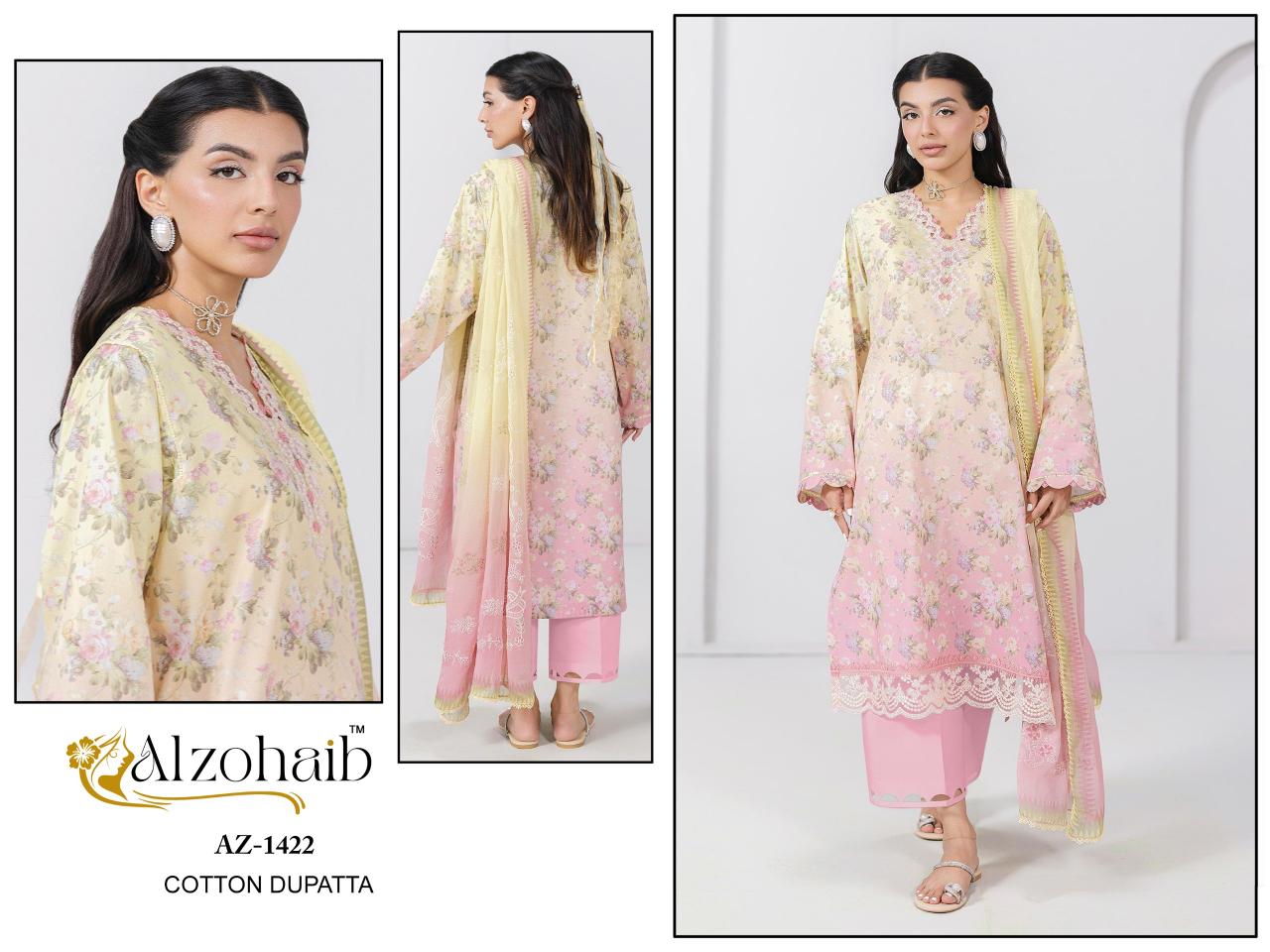 Alzohaib Az Ibaris vol 1 catalog Cotton Dupatta pakistani suits catalog in surat
