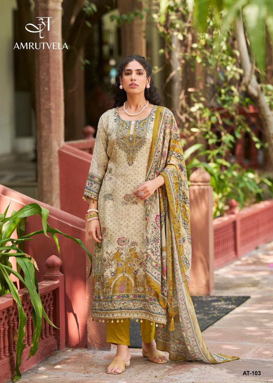 Amrutvela AT103 catalog pakistani suits importer wholesaler delhi