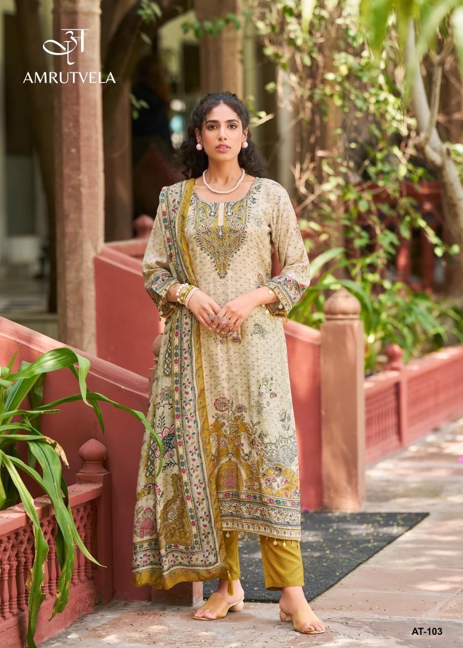 Amrutvela AT103 catalog pakistani suits importer wholesaler delhi