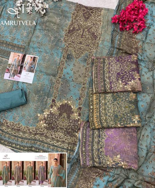 Amrutvela AT116 catalog designer pakistani suits wholesale