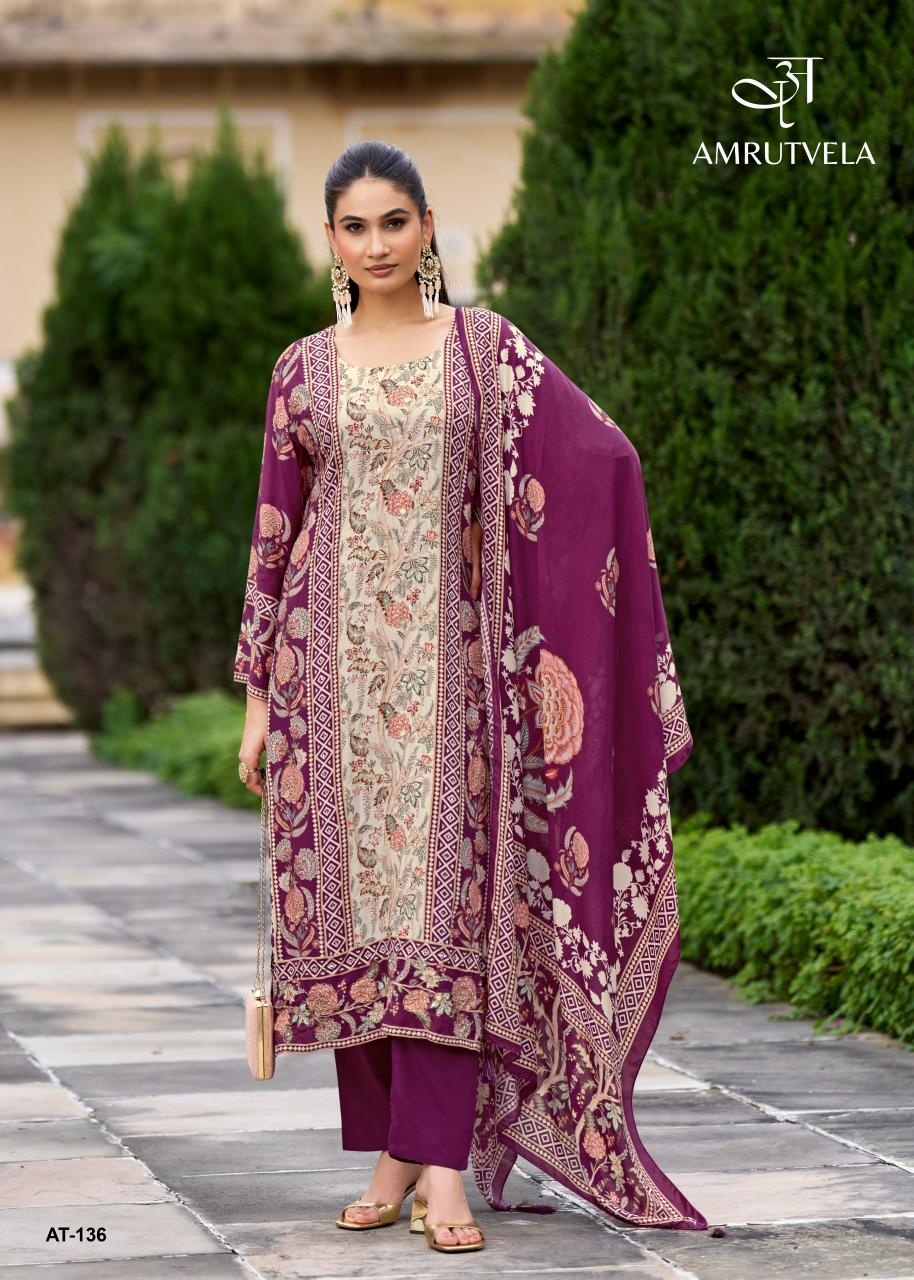 Amrutvela AT136 catalog pakistani suits at wholesale price in delhi