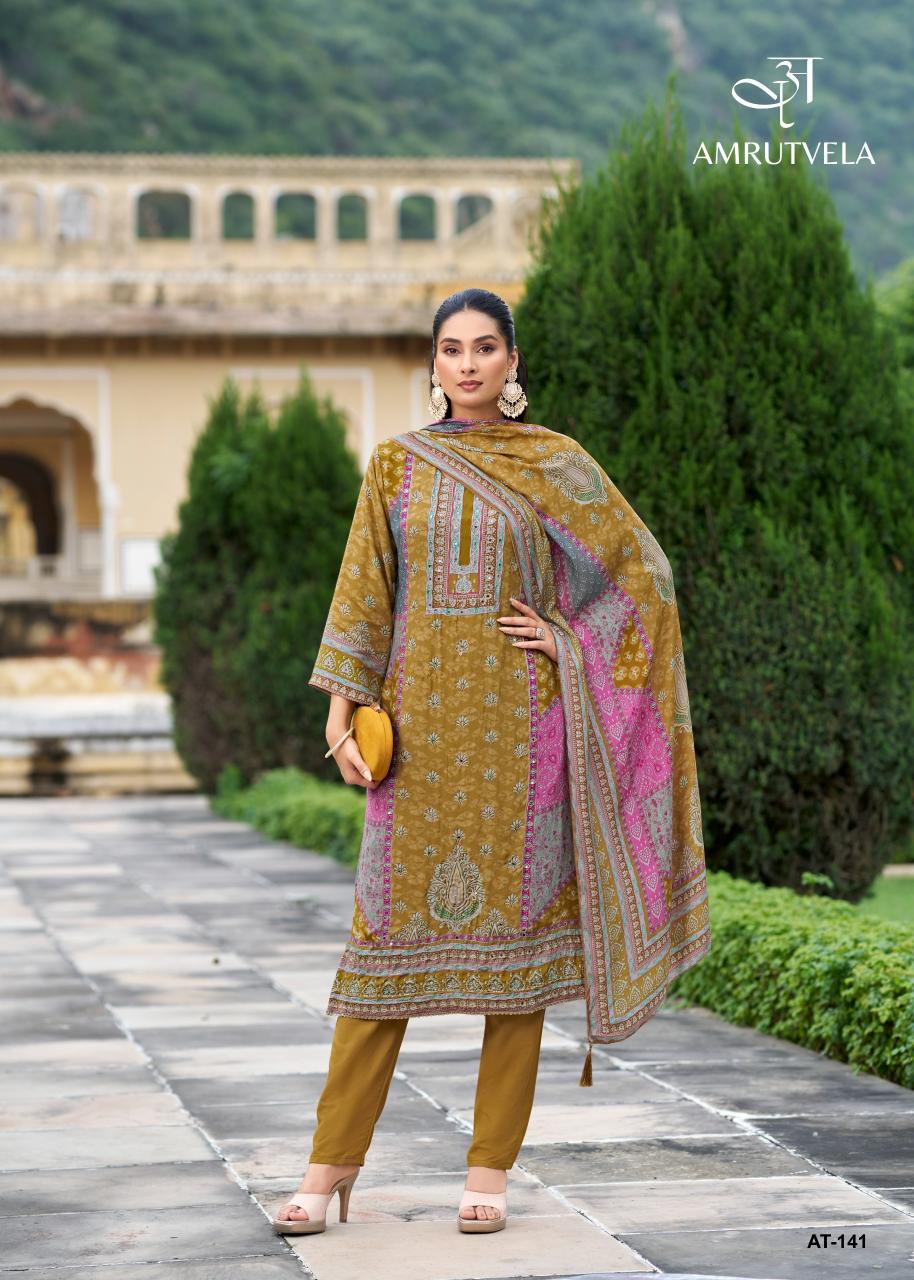 Amrutvela AT141 catalog pakistani suits wholesale dealers in delhi