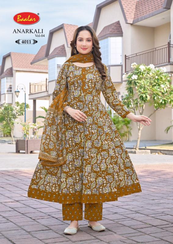 Baalar Anarkali vol-4 – Anarkali Style Kurti Pant With Dupatta - Wholesale Catalog