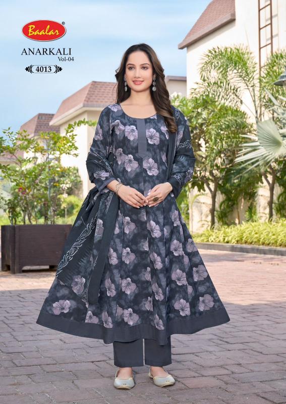 Baalar Anarkali vol-4 – Anarkali Style Kurti Pant With Dupatta - Wholesale Catalog