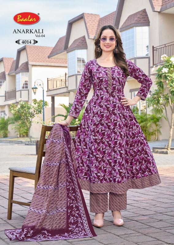 Baalar Anarkali vol-4 – Anarkali Style Kurti Pant With Dupatta - Wholesale Catalog