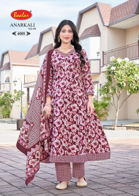 Baalar Anarkali vol-4 – Anarkali Style Kurti Pant With Dupatta - Wholesale Catalog