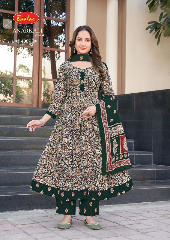 Baalar Anarkali vol-4 – Anarkali Style Kurti Pant With Dupatta - Wholesale Catalog