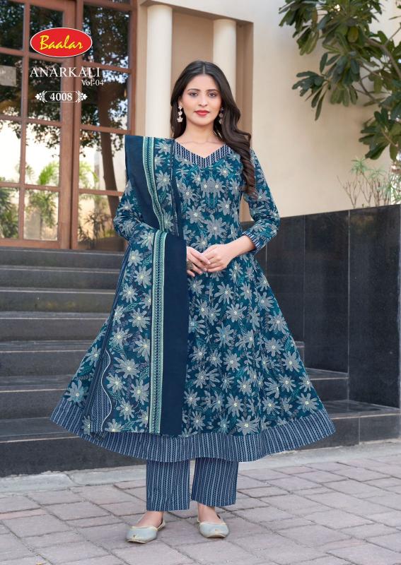 Baalar Anarkali vol-4 – Anarkali Style Kurti Pant With Dupatta - Wholesale Catalog