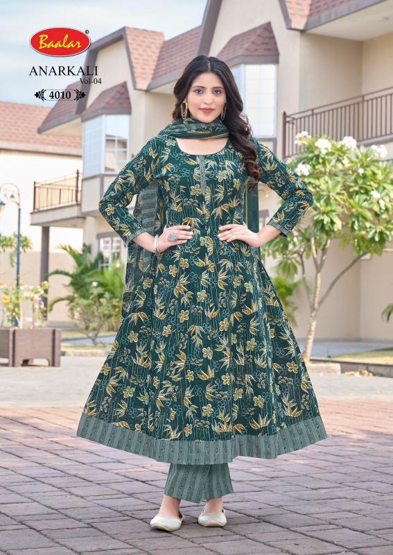 Baalar Anarkali vol-4 – Anarkali Style Kurti Pant With Dupatta - Wholesale Catalog