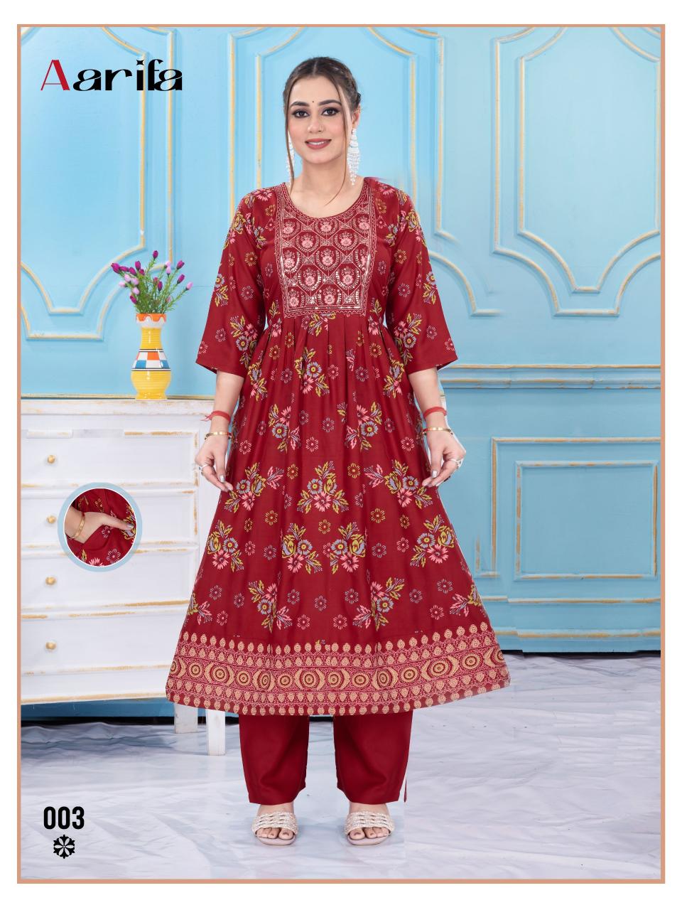Beauty Queen Aarifa catalog winter kurti wholesale