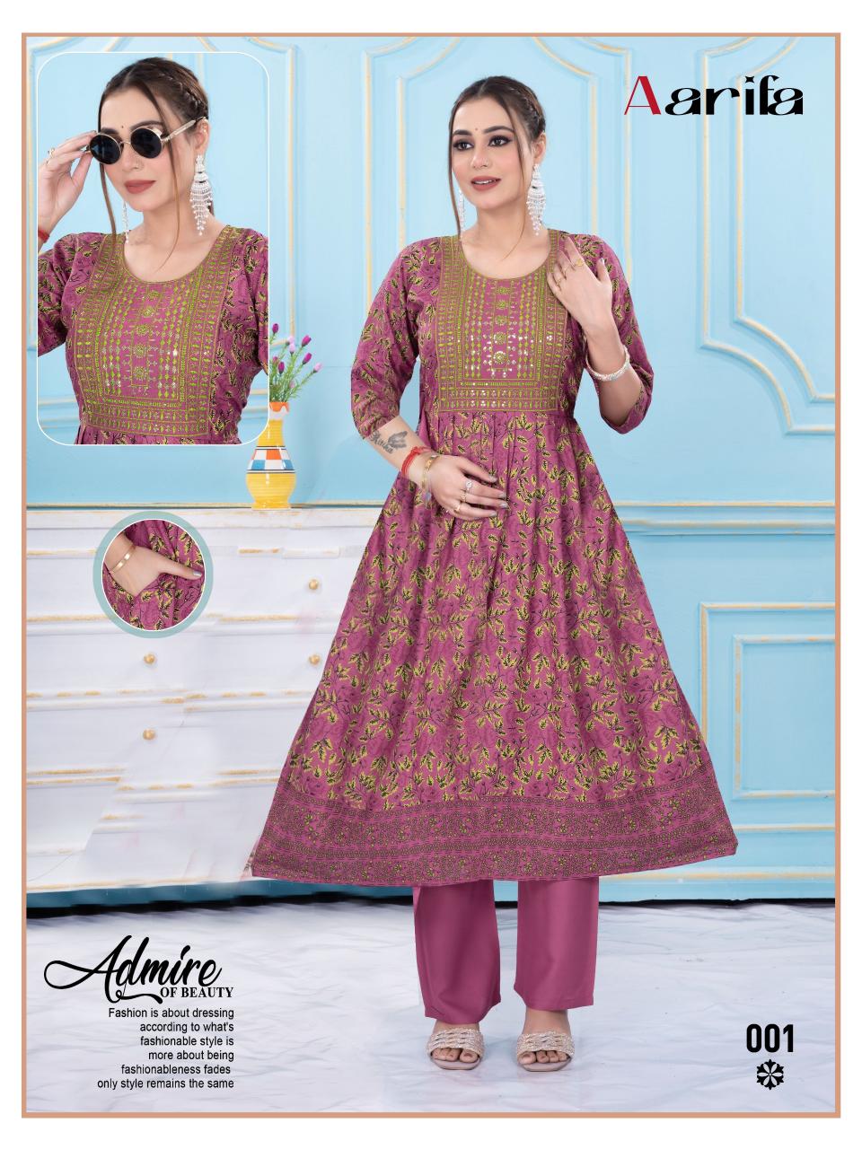 Beauty Queen Aarifa catalog winter kurti wholesale