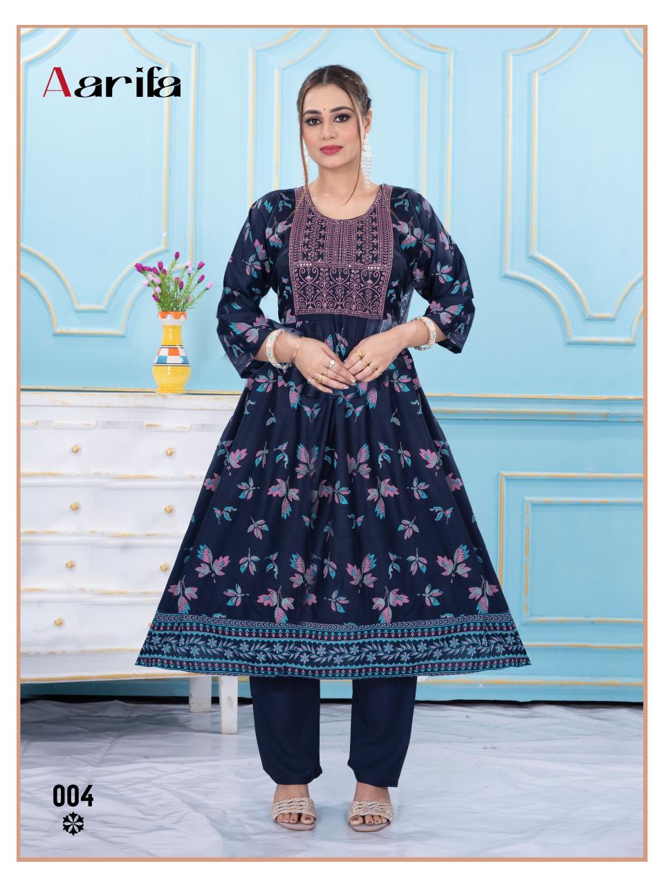 Beauty Queen Aarifa catalog winter kurti wholesale