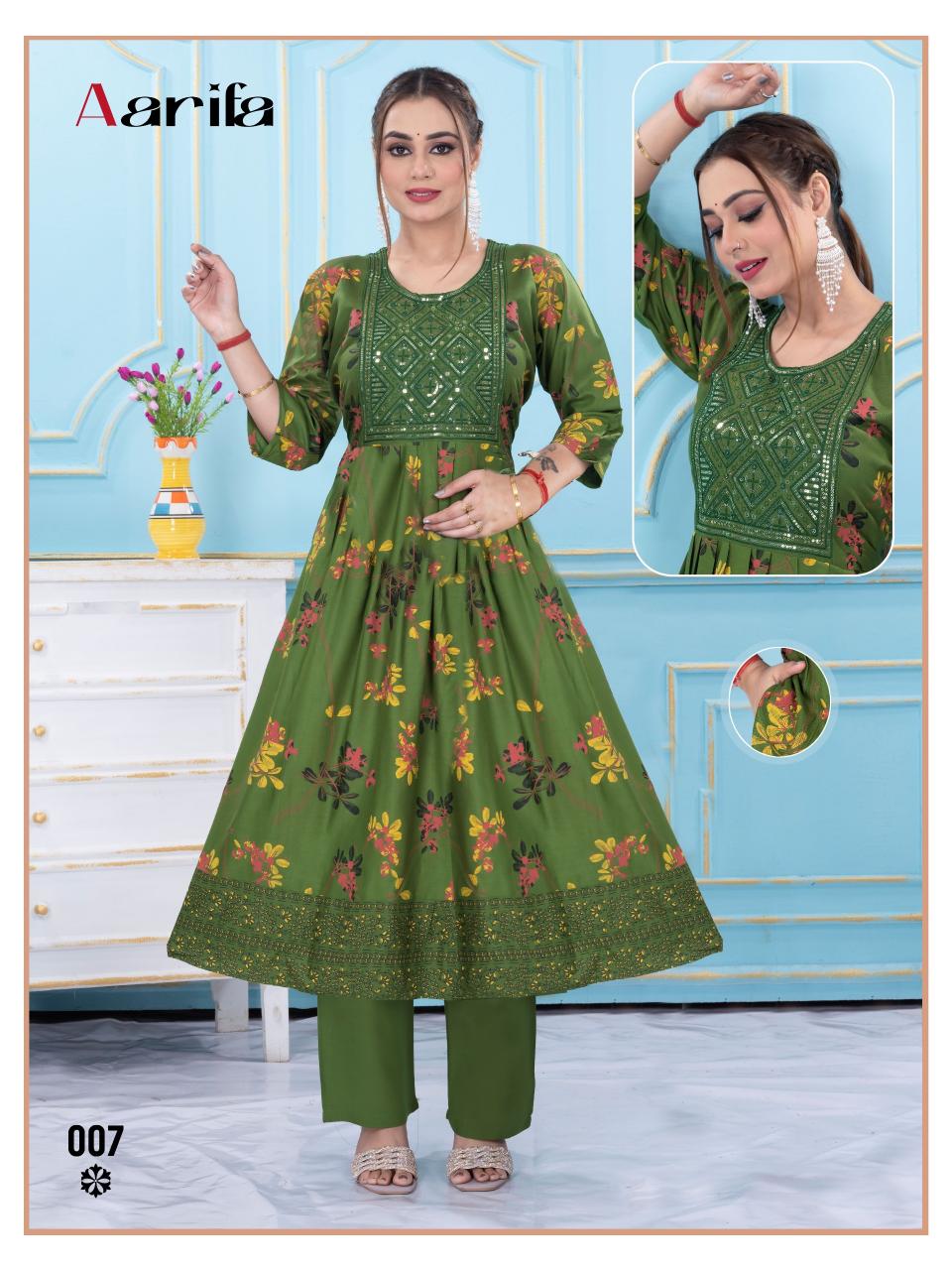 Beauty Queen Aarifa catalog winter kurti wholesale