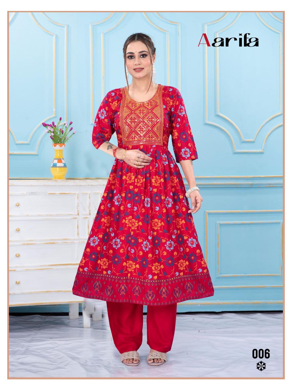 Beauty Queen Aarifa catalog winter kurti wholesale