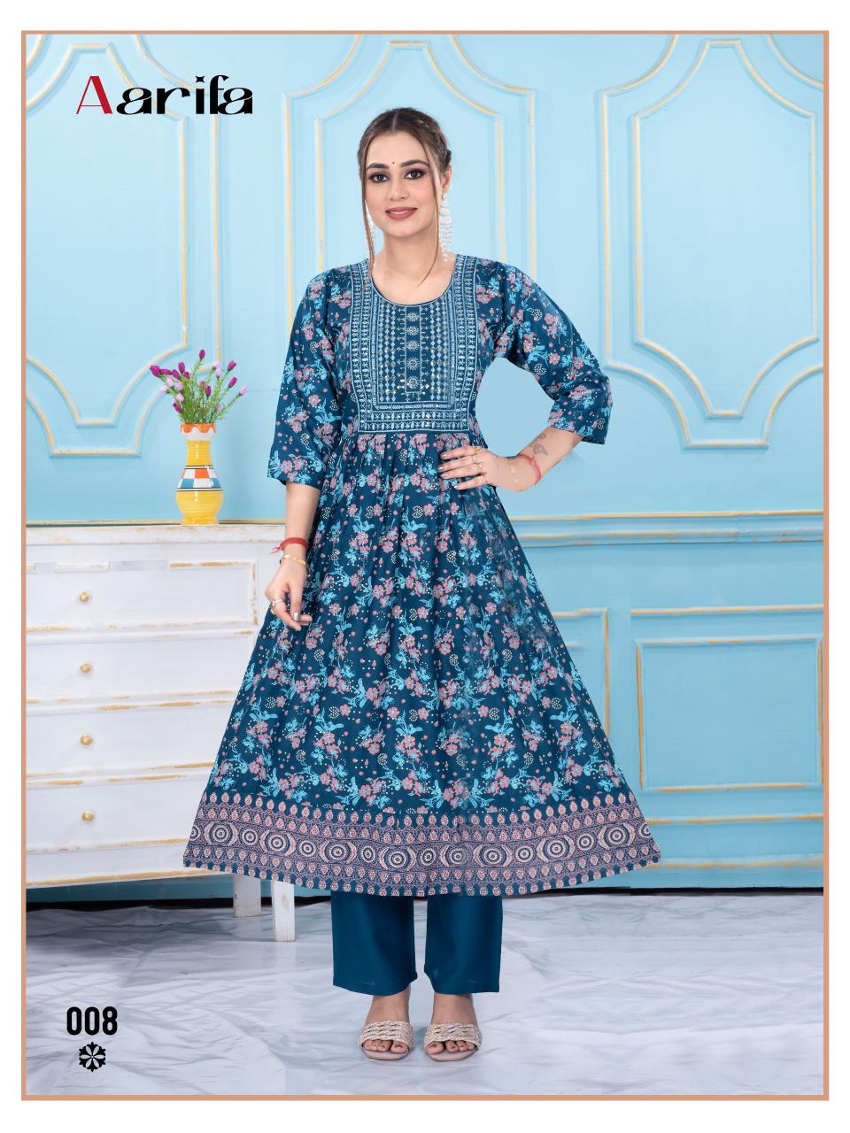Beauty Queen Aarifa catalog winter kurti wholesale