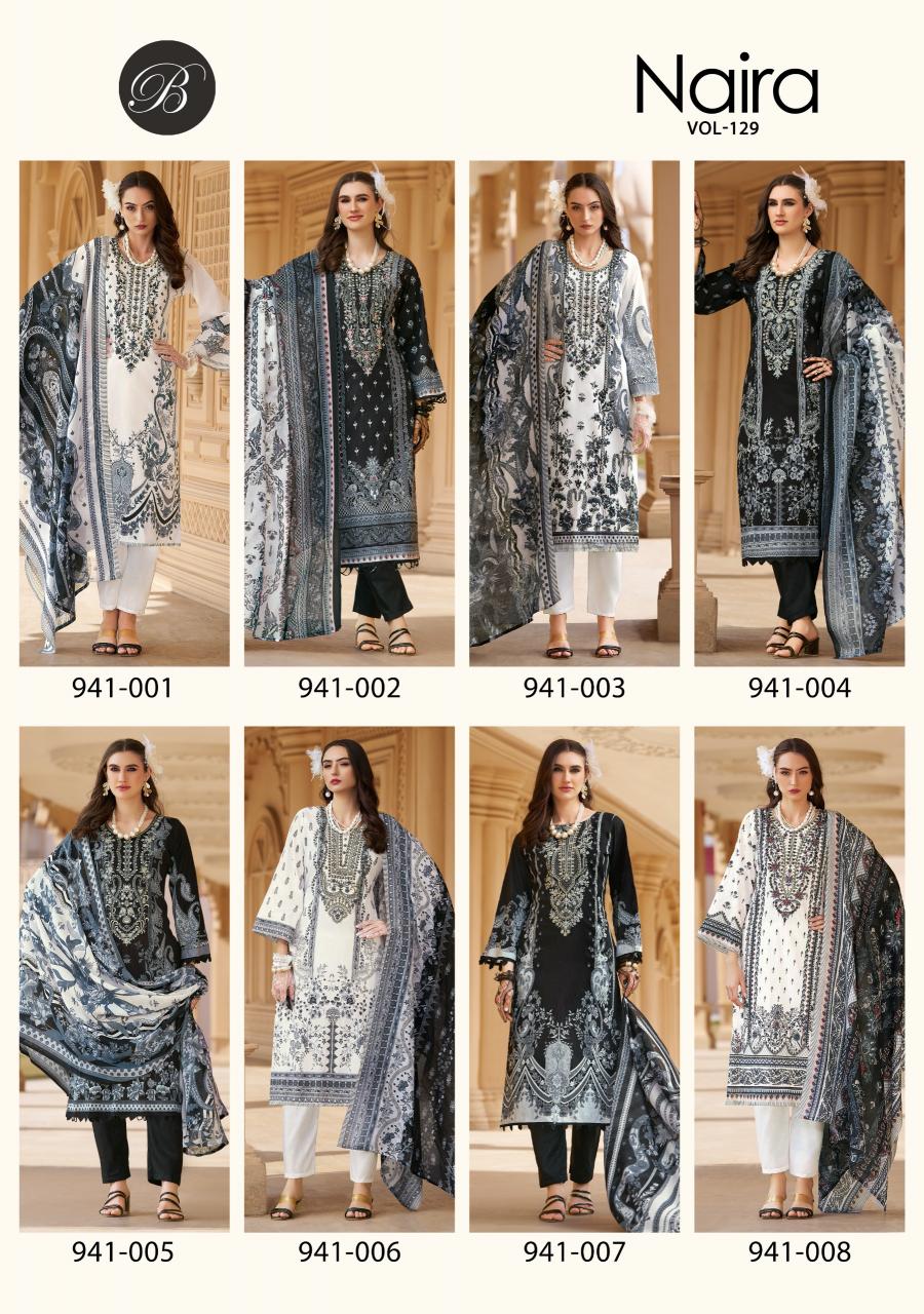 Belliza Naira Vol 129 catalog wholesale dress materials in sowcarpet