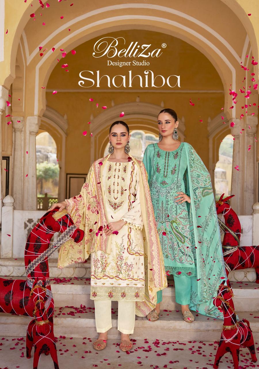 BelliZa Shahiba catalog dress materials wholesale shop in mangalagiriu