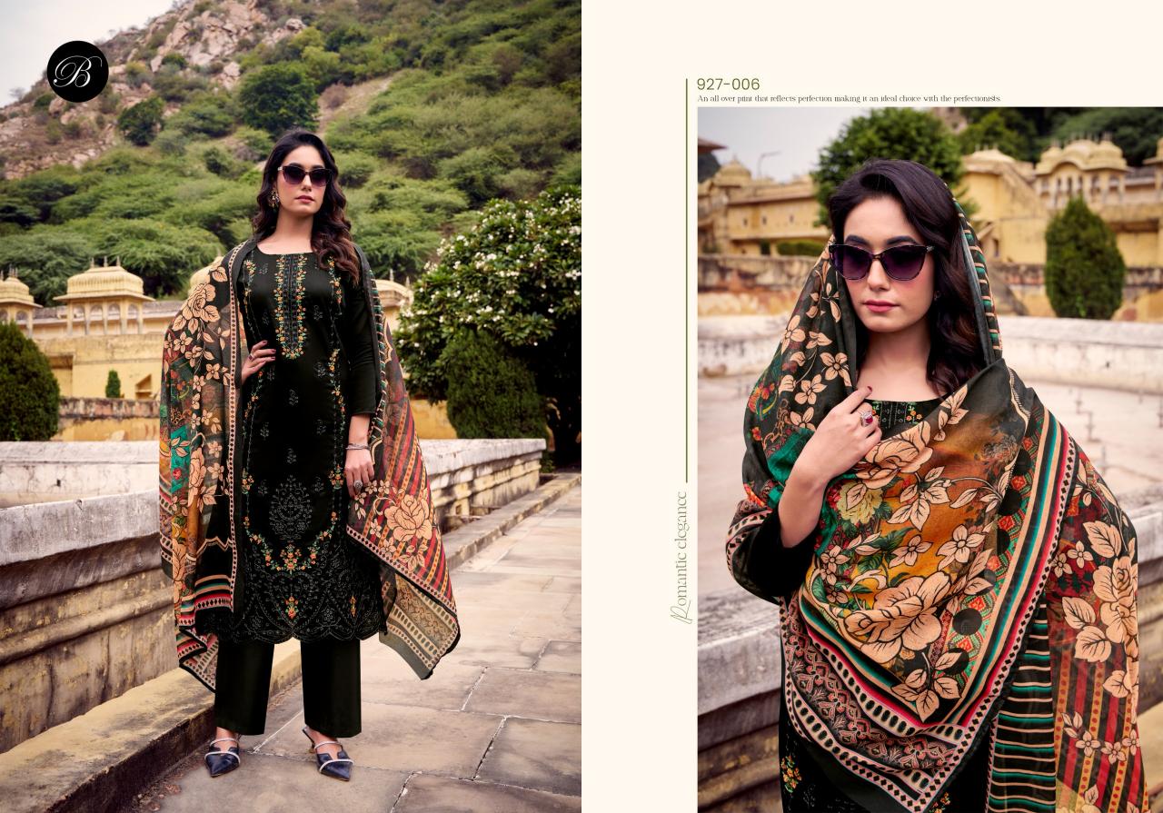 Belliza Zarqash Vol 14 catalog Embroidery ladies dress material wholesalers