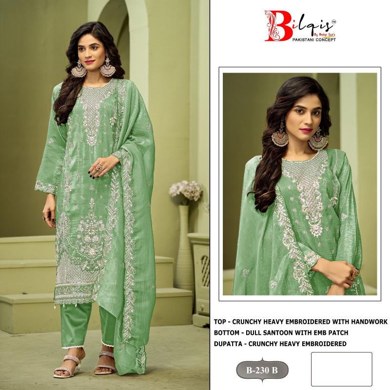 Bilqis B 230 catalog desginer pakistsni suits