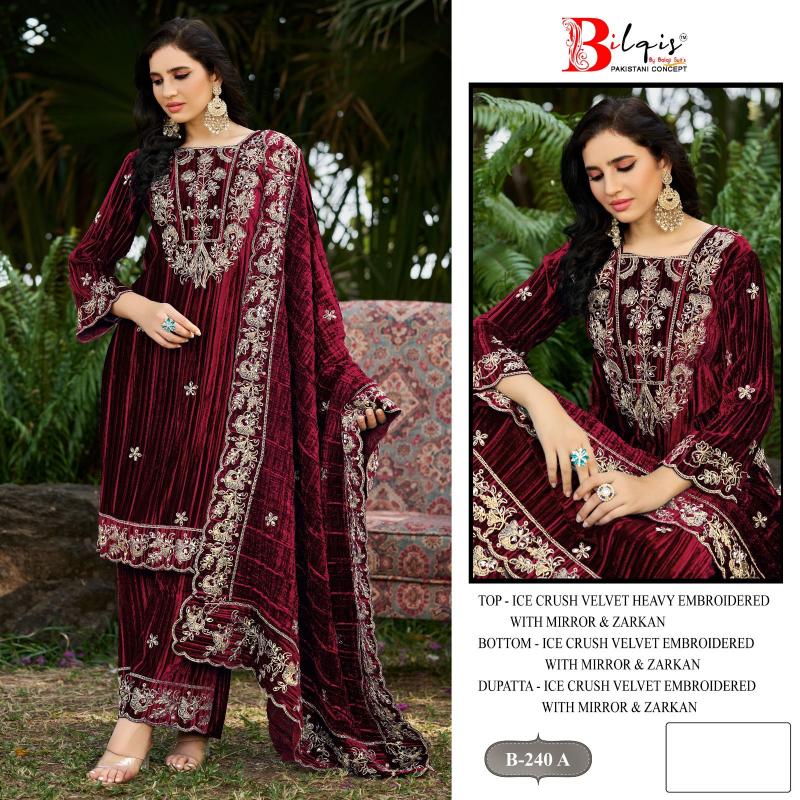 Bilqis B 240 catalog pakistani suits wholesale in india