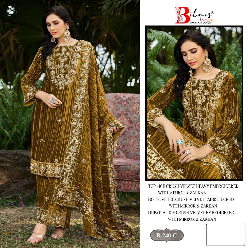 Bilqis B 240 catalog pakistani suits wholesale in india