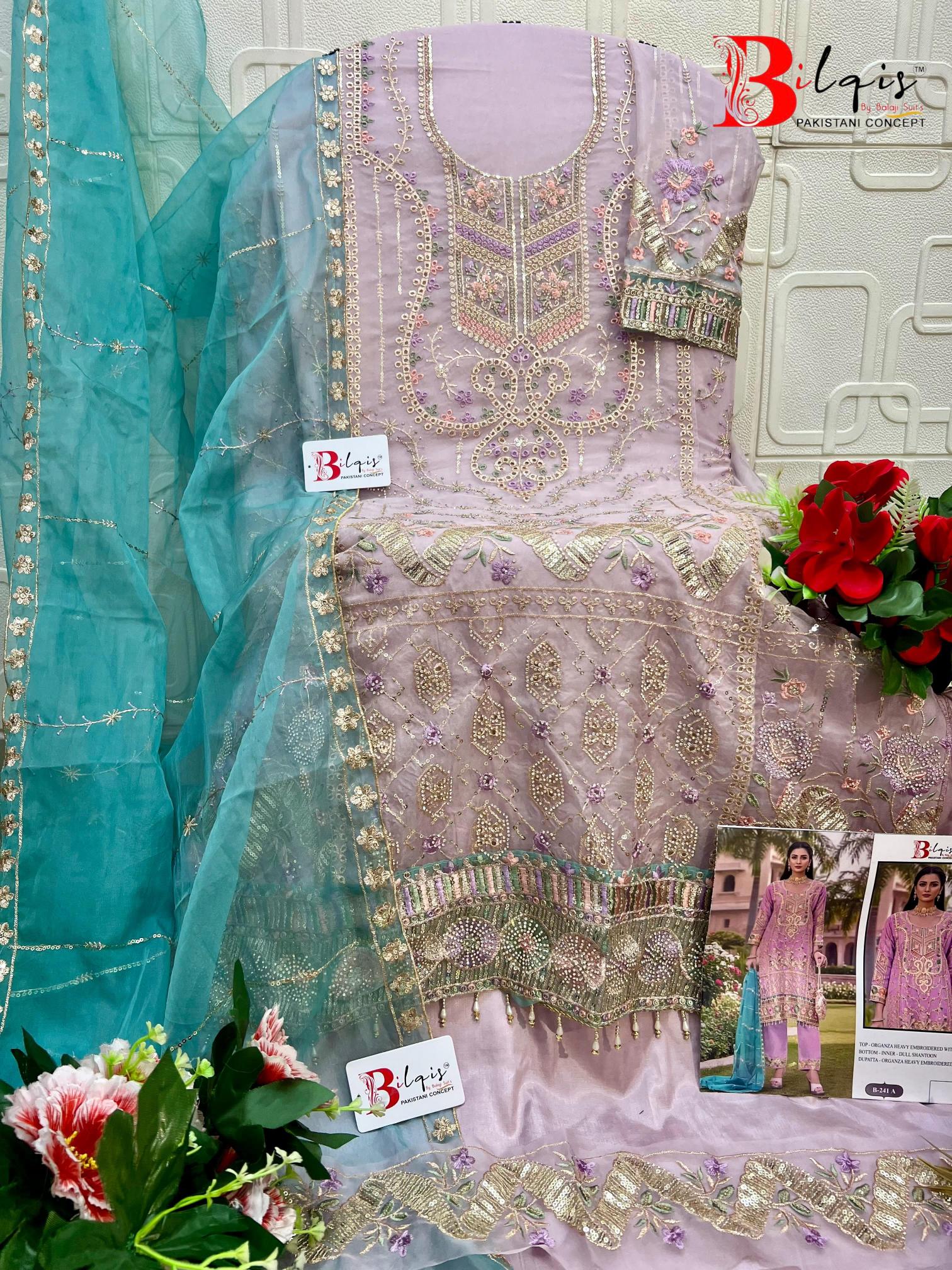 Bilqis B 241 catalog pakistani copy suits