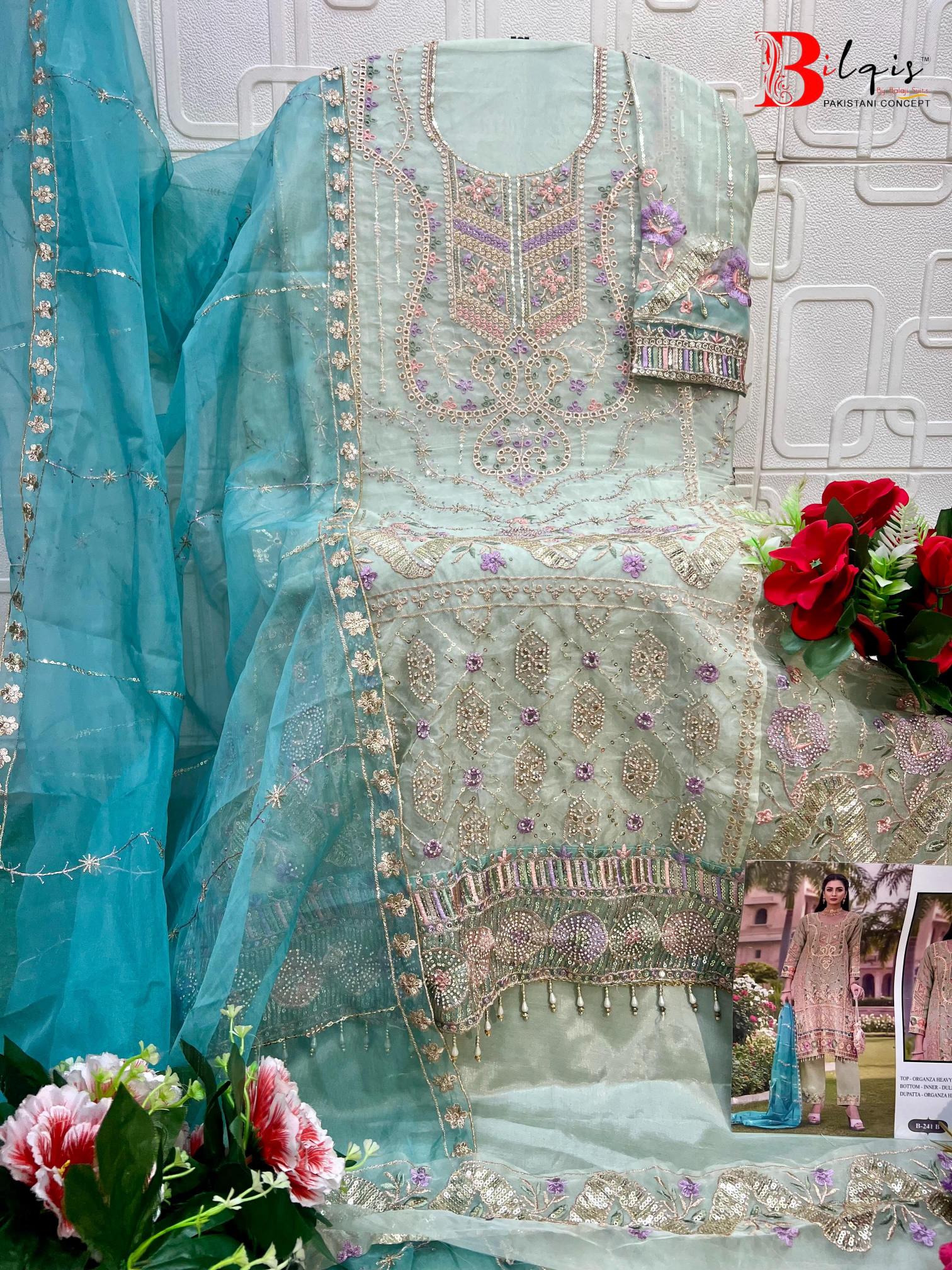 Bilqis B 241 catalog pakistani copy suits