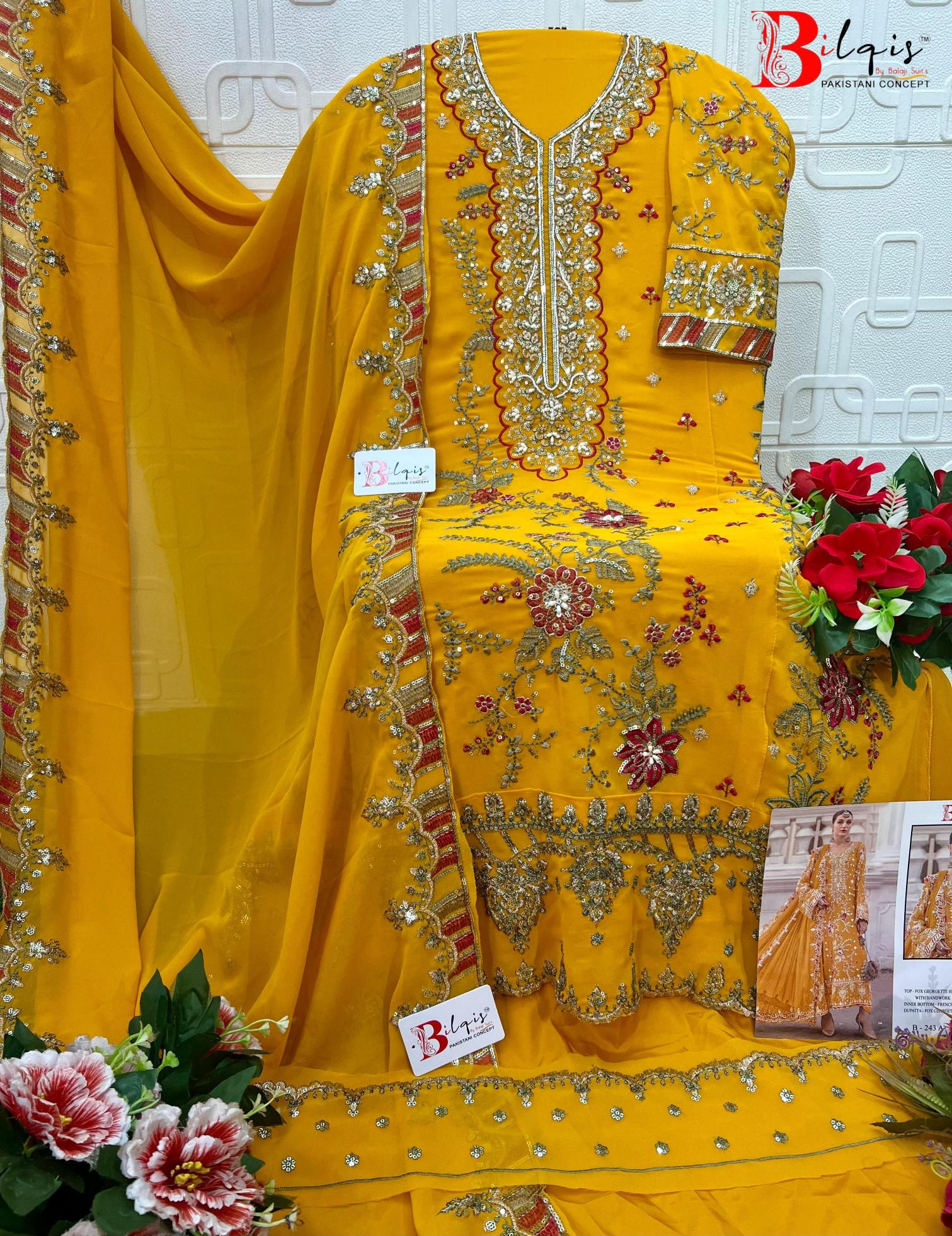 Bilqis B 243 catalog pakistani copy suits
