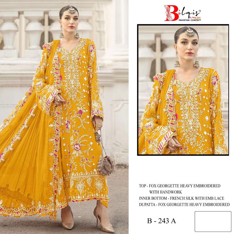 Bilqis B 243 catalog pakistani copy suits
