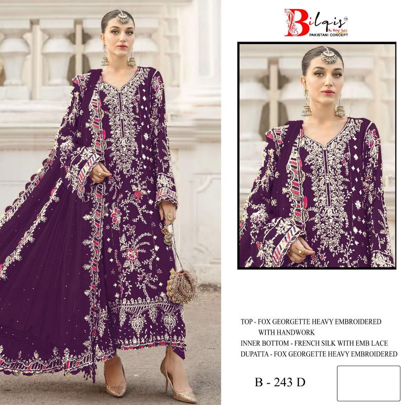 Bilqis B 243 catalog pakistani copy suits