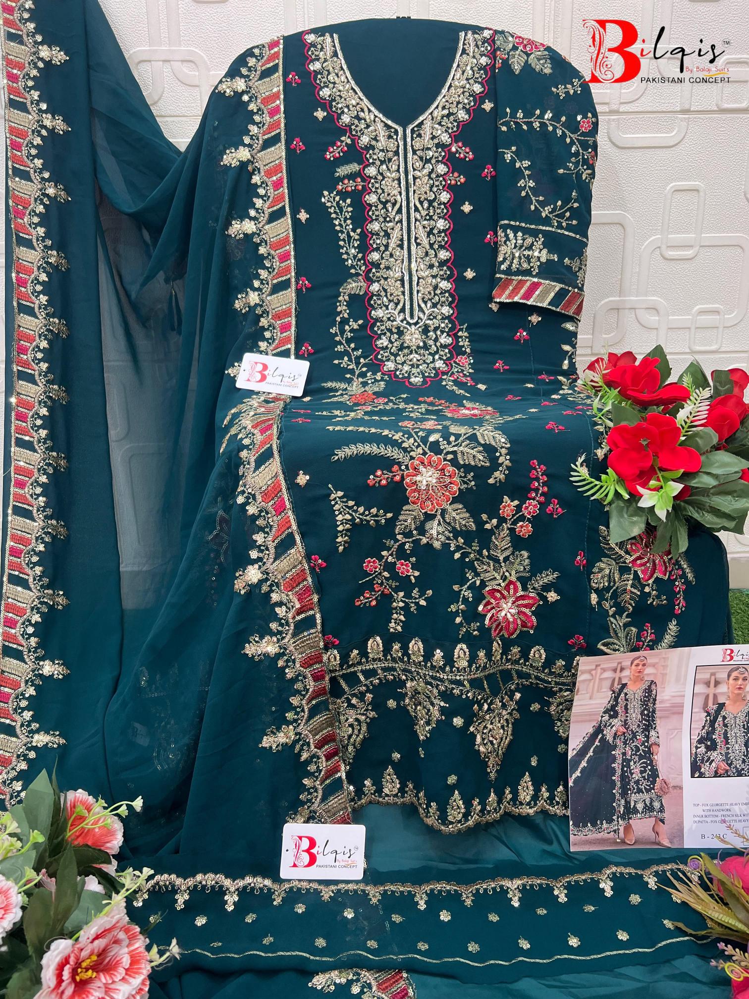 Bilqis B 243 catalog pakistani copy suits