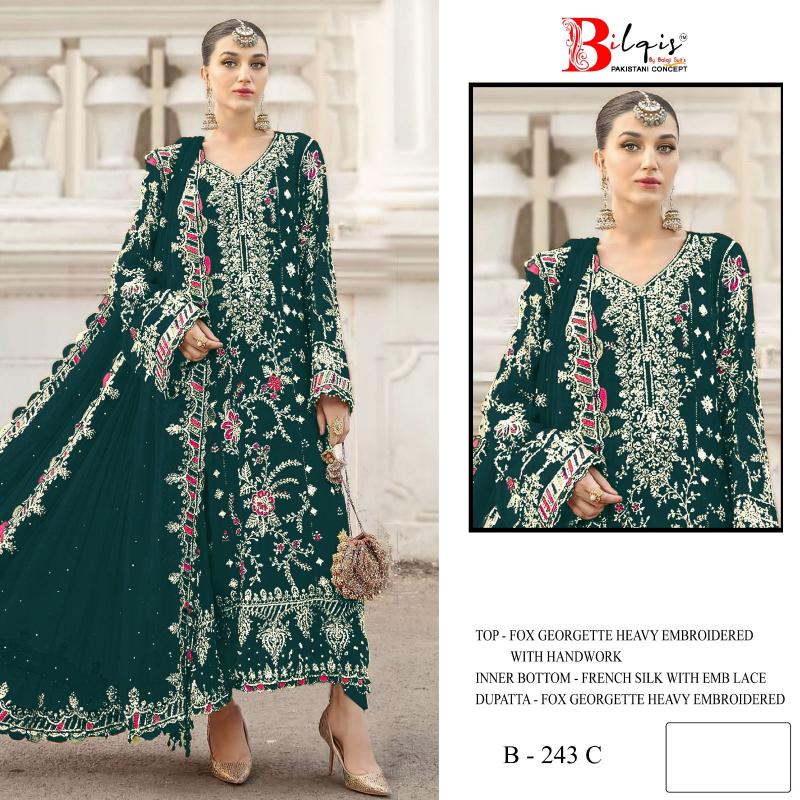 Bilqis B 243 catalog pakistani copy suits