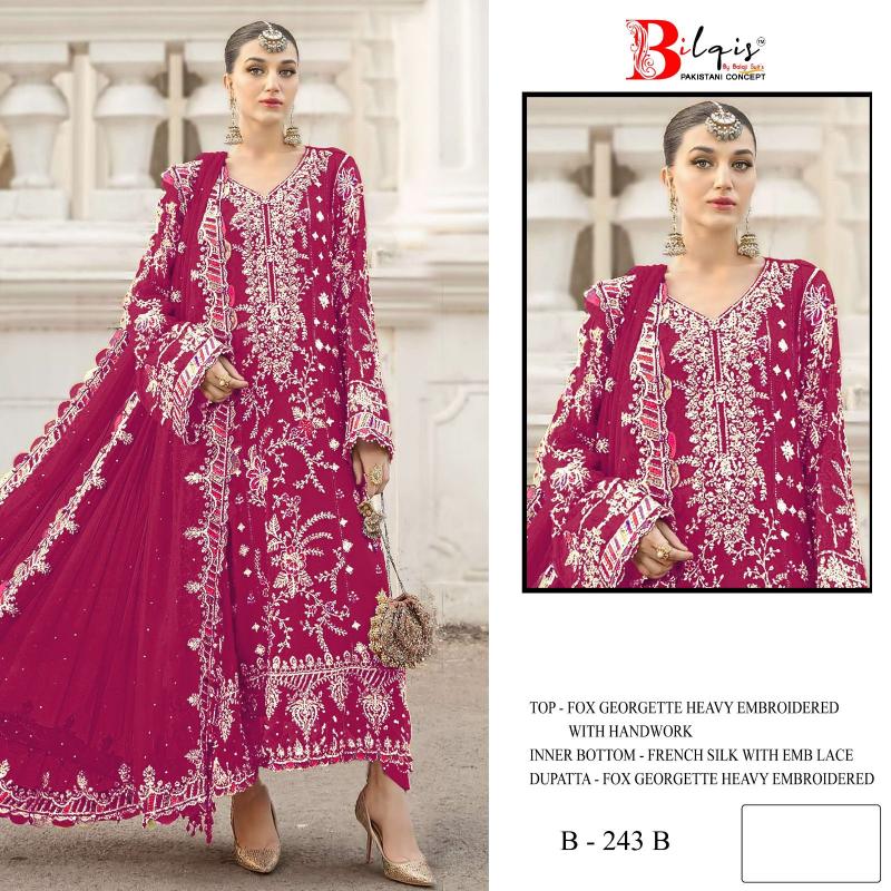 Bilqis B 243 catalog pakistani copy suits