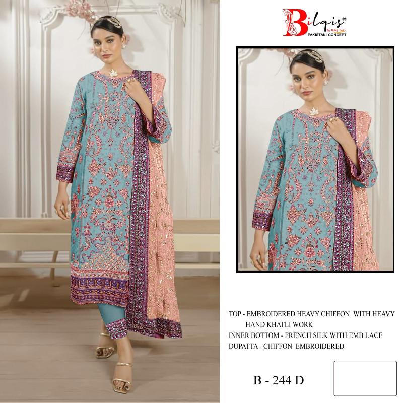 Bilqis B 244 catalog pakistani copy suits