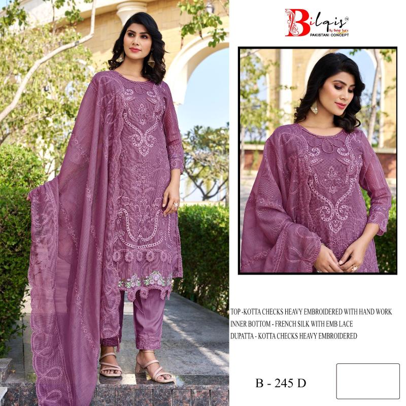 Bilqis B 245 A To D catalog pakistani suits in chennai