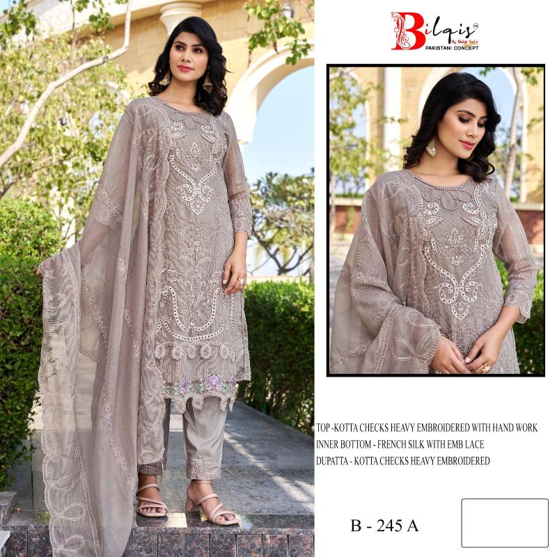 Bilqis B 245 A To D catalog pakistani suits in chennai